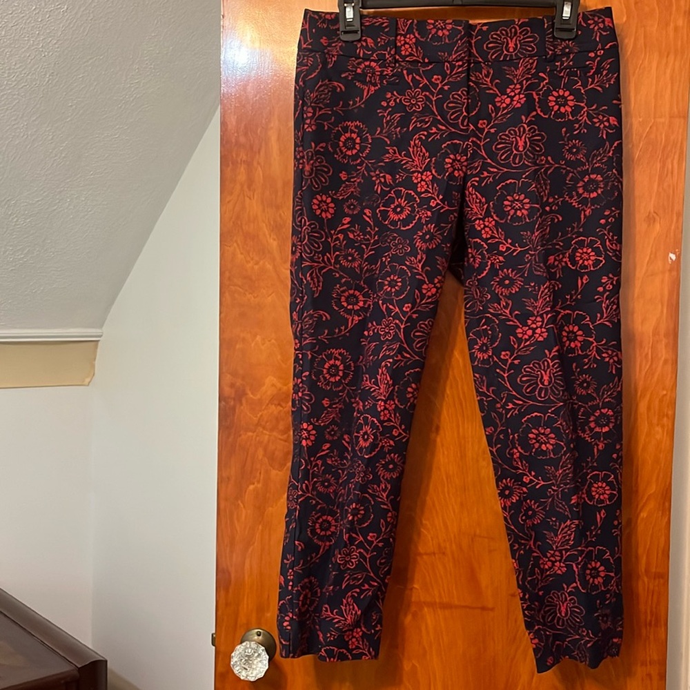 LOFT Flower Pattern Marissa Dress Pant